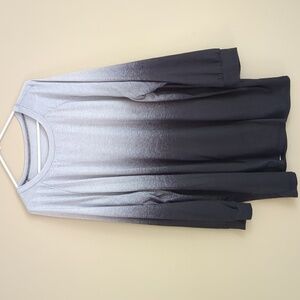 5XL Shein Curve Gray Ombre Long Sleeve Shirt Top